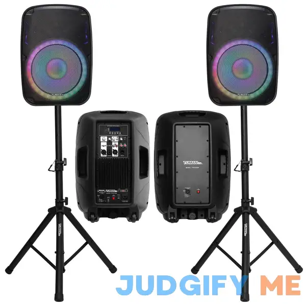 TUMAN Pro 15inch PA Speaker System Active+Passive Speaker with Wired Microphone TUMAN Pro 15inch PA Speaker System Active+Passive Speaker with Wired Microphone