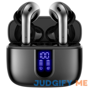 Tagry Bluetooth Headphones True Wireless Earbuds 60H Playback LED Power Display Earphones with Wireless Charging Case Ipx5 Waterproof in-Ear Earbuds