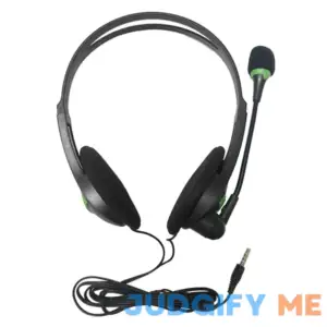 Tainrunse Headphone with Microphone Wired Black Simple Microphone Earphone Compatible with Business