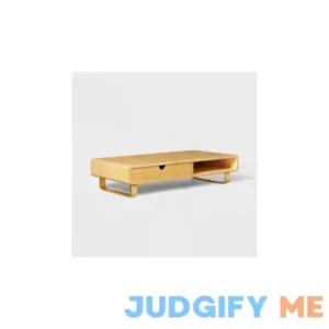 Threshold Monitor Riser with USB and Wireless Charging Brown