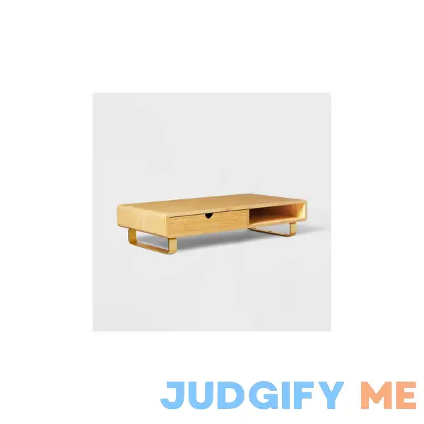 Threshold Monitor Riser with USB and Wireless Charging Brown Threshold Monitor Riser with USB and Wireless Charging Brown