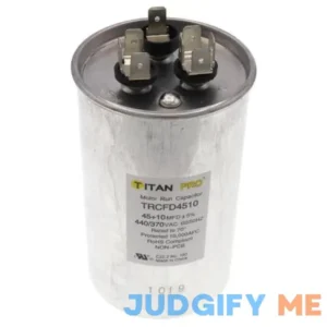 Titan Pro 45+10 MFD 440 V Round Run Capacitor TRCFD4510