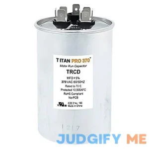 Titan Pro 70+10 MFD 370 V Round Run Capacitor TRCD7010