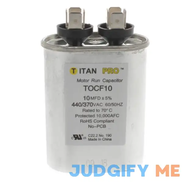 Titan Pro TOCF10 10 MFD 440 V Oval Run Capacitor Titan Pro TOCF10 10 MFD 440 V Oval Run Capacitor