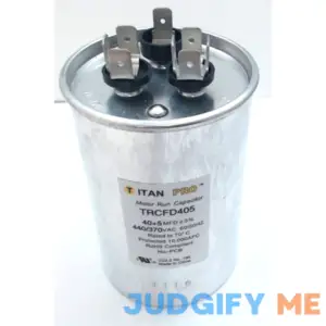 Titan Pro TRCFD405 40/5 MFD Round Dual Motor Run Capacitor