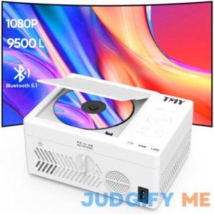 Tmy Bluetooth Projector with Dvd Player Built