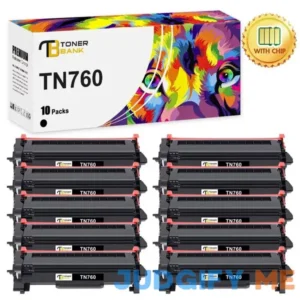 Toner Bank 10-Pack Tn760 Tn730 Toner Cartridge Compatible for Brother Tn760 Tn-760 Tn 760 Tn730 730 for Mfc-l2710dw Hl-l2395dw Mfc-l2750dw Dcp-l2550dw