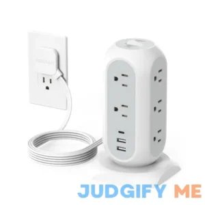 Tower Power Strip with 11 Outlets 3 USB Chargers TESSAN Surge Protector Tower 1875W/15A