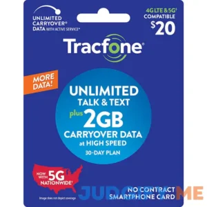 Tracfone - $20 Smartphone Unlimited Talk & Text plus 2 GB Plan (Email Delivery) [Digital]