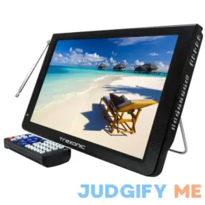 Trexonic 12" Portable Ultra-Lightweight Rechargeable Widescreen LED TV