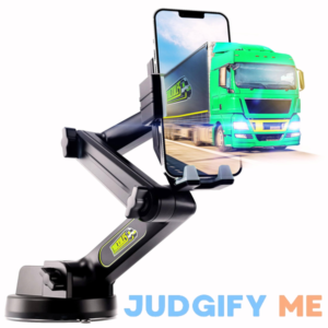 Truckules Truck Phone Holder Mount Heavy Duty Cell Phone Holder for Truck Dashboard Windshield 16.9 inch Long Arm