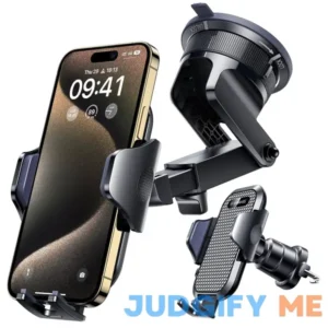 [True Military-Grade] Car Phone Holder VANMASS [2024 Strongest Suction & Clip] Cell Phone Mount for Dashboard Windshield Vent Truck Accessories