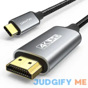 UANTIN USB C to HDMI Cable 6Ft | 4K High-Speed USB 3.1 Type-C to HDMI 2.0 Cord [Thunderbolt 3/4 Compatible] with MacBook Pro/Air