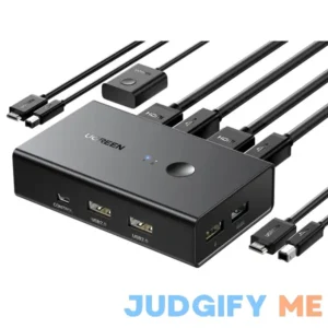 UGREEN KVM Switch 1 Monitor 2 computers Share 4 USB Ports HDMI KVM Switch for Keyboard Mouse Printer to One Monitor Support 4K@60Hz