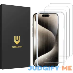 UNBREAKcable Shatterproof Tempered Glass Screen Protector for iPhone 15 Pro