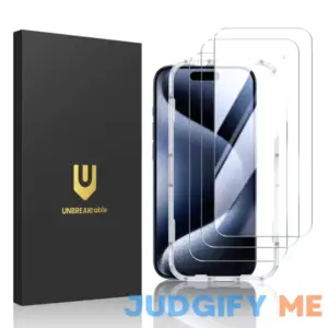 UNBREAKcable Shatterproof Tempered Glass Screen Protector for iPhone 15 Pro Max