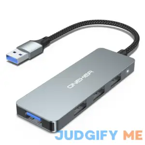 USB 3.0 Hub 4-Port Aluminum Multiport USB a to USB 3.0 Hub with a USB 3.0 Port & 3 USB 2.0 Ports