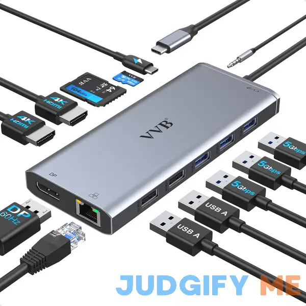 USB C Laptop Docking Station Dual Monitor HDMI for Dell/HP/Lenovo Laptop USB C Hub Multiport Adapter Dongle Dock