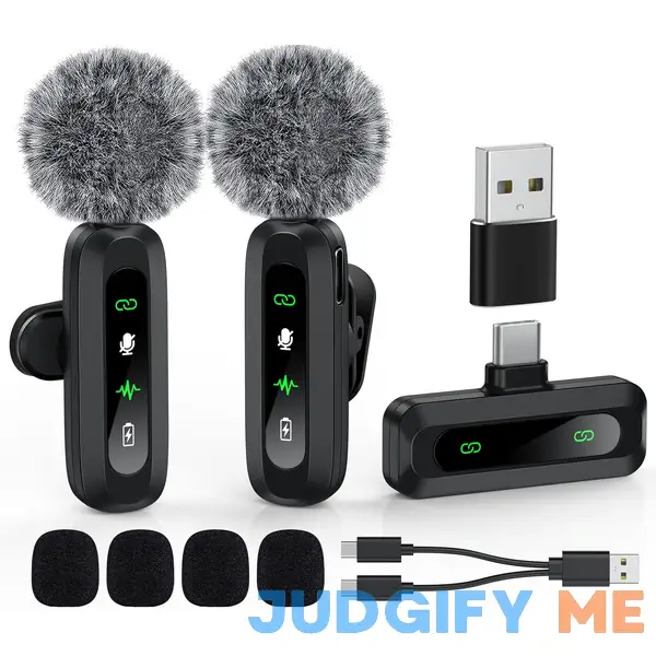 USB C Lavalier Microphone Wireless Mini Mic for Type-C Android Phone/Tablet/PC Video Recording Clip-on Mics with Rotatable Clip&Denoise Recording USB C Lavalier Microphone Wireless Mini Mic for Type-C Android Phone/Tablet/PC Video Recording Clip-on Mics with Rotatable Clip&Denoise Recording