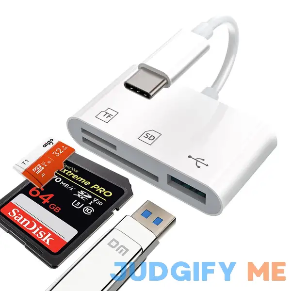 USB C SD Card Reader 3 in 1 Type C USB Camera Card Reader Adapter with SD Micro SD USB 3 Ports for iPhone 15 USB C SD Card Reader 3 in 1 Type C USB Camera Card Reader Adapter with SD Micro SD USB 3 Ports for iPhone 15