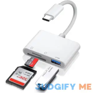 USB C SD TF Memory Card Reader 3-in-1 Type C Camera Adapter Compatible with iPad iPhone 15 MacBook Pro/Air Chromebook Samsung and More USB C Devices