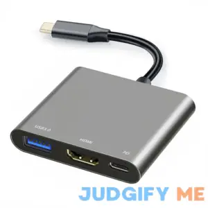 USB C to HDMI Multiport Adapter with Charging Port HDMI to USB C Hub Adapter for Monitor to Laptop