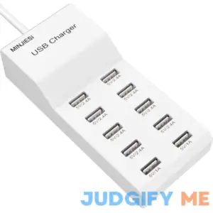 USB Charging Stations 50w10A 10 Ports Multiple Charging Block/Power USB Strip for iPhone Android Smartphone Tablet Smart Watch AirPods Samsung and