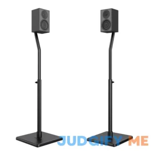 USX MOUNT Universal Speaker Stands Height Adjustable Extend 30.0" to 39.1" for Satellite Speakers & Small Bookshelf Speakers up to 11 lbs Per Stand