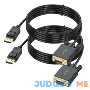 UVOOI DisplayPort to VGA Cable 10 Feet 2-Pack Gold Plated Display Port DP to VGA Monitor Cable Adapter