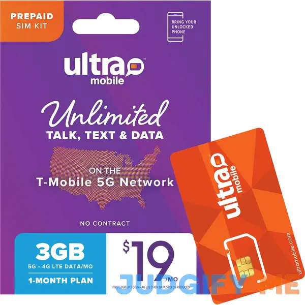 Ultra Mobile - 1-Month 3GB Prepaid SIM Card - Orange Ultra Mobile - 1-Month 3GB Prepaid SIM Card - Orange