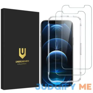 Unbreakable Hp Iphone 12 Or 12 Pro Tempered Glass Screen Protector & Car Vent Mount