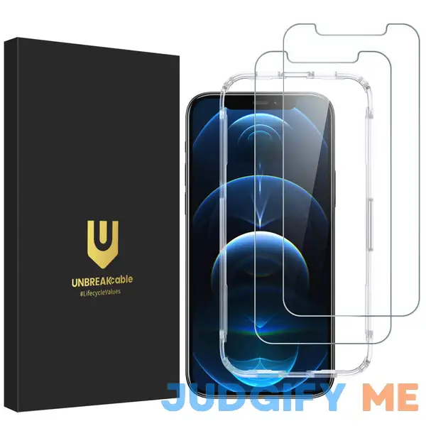 Unbreakable Hp Iphone 12 Or 12 Pro Tempered Glass Screen Protector & Car Vent Mount Unbreakable Hp Iphone 12 Or 12 Pro Tempered Glass Screen Protector & Car Vent Mount