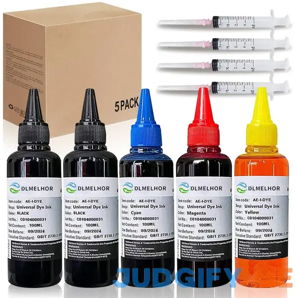 Universal Dye Ink Refill Kit for HP Canon Epson Brother Lexmark Samsung Dell Kodak Inkjet Printers 5 Color Set Compatible Cartridges Refillable Universal Dye Ink Refill Kit for HP Canon Epson Brother Lexmark Samsung Dell Kodak Inkjet Printers 5 Color Set Compatible Cartridges Refillable
