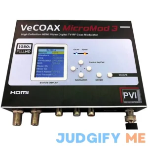 VECOAX MICROMOD 3 HDMI plus AV HD RF Channel Modulator to distribute your HD Video to all TVs over coax as HDTV Channel