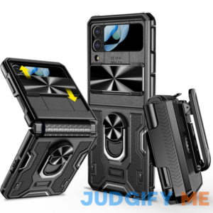 VEGO for Samsung Galaxy Z Flip 4 Case with Slide Camera Cover
