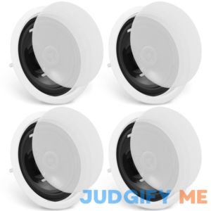 VEVOR 4 PCs 6.5'' Bluetooth Ceiling Speakers 150W Flush Mount Ceiling & in-Wall Speaker System with 8Ω Impedance 89dB Sensitivity