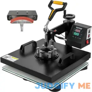 VEVOR Heat Press Machine 2In1 15x15in Sublimation Print Transfer DIY T-shirt Cap