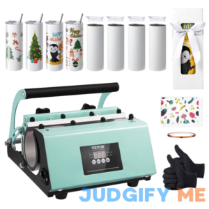 VEVOR Tumbler Heat Press Machine and Sublimation Tumblers Tumbler Press Set with 8pcs 20OZ Blank Tumblers