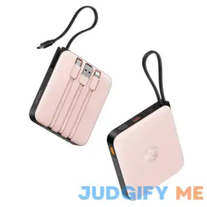 VRURC Mini Portable Charger with Built-in Cable 22.5W Fast Charging 10000mAh Pocket Power Bank