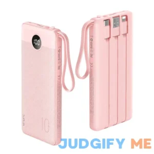 VRURC Portable Charger 10000mAh Slim LED Display Power Bank 5 Output 2 Input Cell Phone Battery Pack