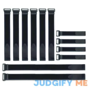 Velcro Brand Bulk Pack 12 Reusable Fastening Cable Straps with Buckle Variety Sizes 8" 12" 18" Multi Purpose Cinch Strap