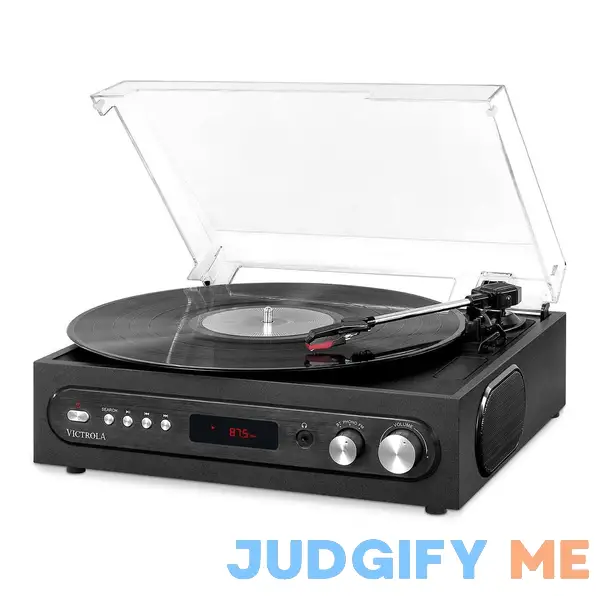 Victrola All-in-1 Bluetooth Record Player with Built in Speakers and 3-Speed Turntable Victrola All-in-1 Bluetooth Record Player with Built in Speakers and 3-Speed Turntable