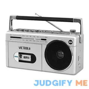 Victrola Mini Bluetooth Boombox with Cassette Player Recorder and Am/FM Radio