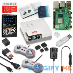 Vilros Raspberry Pi 4 Retro Gaming Kit with Snes Style Controllers and NES Style Case