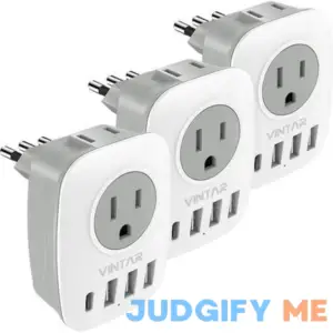 Vintar Italy Power Adapter Travel Plug Adapter with 3 USB USB