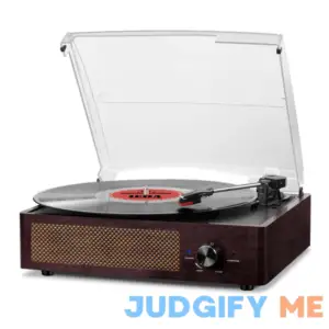 Vinyl Record Player Turntable with Built-in Bluetooth Receiver & 2 Stereo Speakers