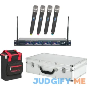 VocoPro UHF-5800 Plus 4-Mic Wireless System With Mic Bag