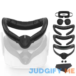 Vr Facial Interface for Oculus Quest 2 Face Pad Replacement Face Cushion Pad 2PCS PU Leather Foam for Meta Quest 2 Vr Cover Lens Covers Thumbsticks