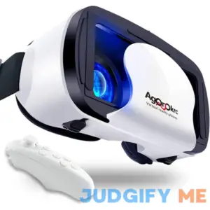 Vr Headset with Controller Adjustable 3D Vr Glasses Virtual Reality Headset HD Blu-ray Eye Protection Support 5~7 Inch for Phone/Android