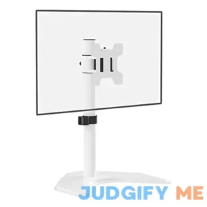 WALI Single Monitor Stand Free Standing Desk Stand with Mounting Holes 75 to 100